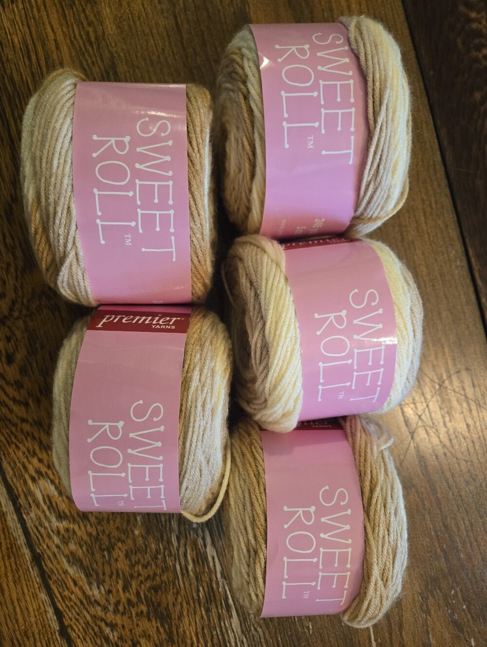 Premier Sweet Rolls Yarn Color Peanut Butter Swirl 5 Cakes